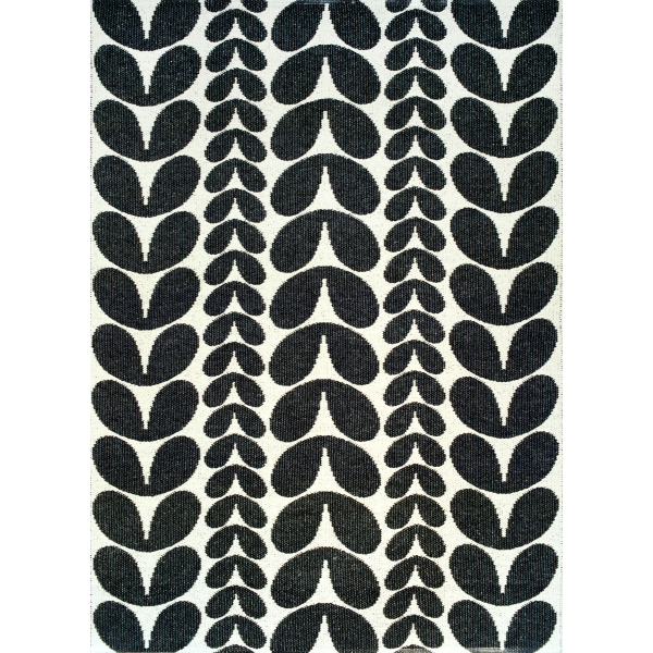 Karin vloerkleed zwart groot 150 x 200 cm.