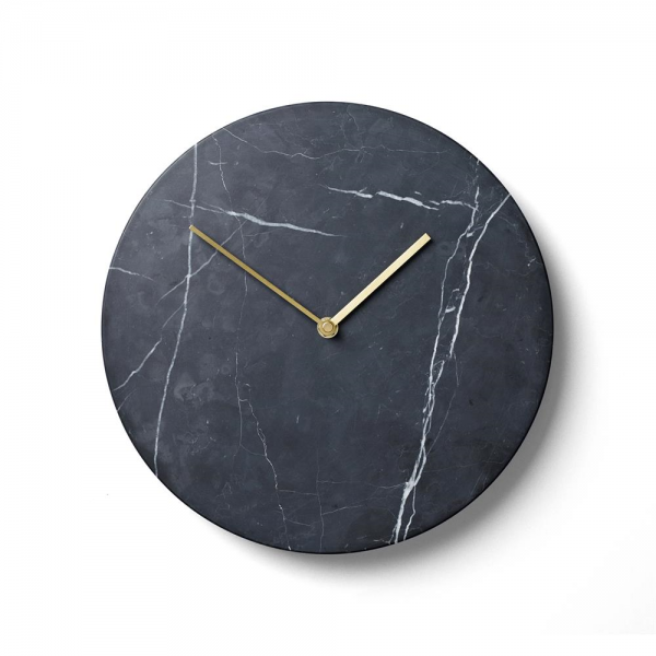 Marble wandklok zwart