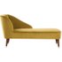 Margot chaise longue met leuning rechts, antiekgouden fluweel