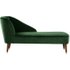 Margot chaise longue met leuning rechts, bosgroen fluweel