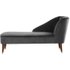 Margot chaise longue met leuning links, tingrijs fluweel