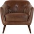 Nevada fauteuil, antiekcognac leer