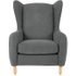 Rubens wingback fauteuil, paviljoengrijs leer