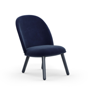 Ace Lounge stoel stof velours oceaanblauw