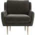 Simone fauteuil, betongrijs fluweel