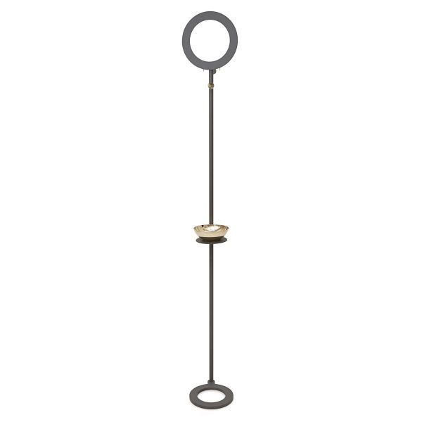 Monokel kledinghanger grijs - messing