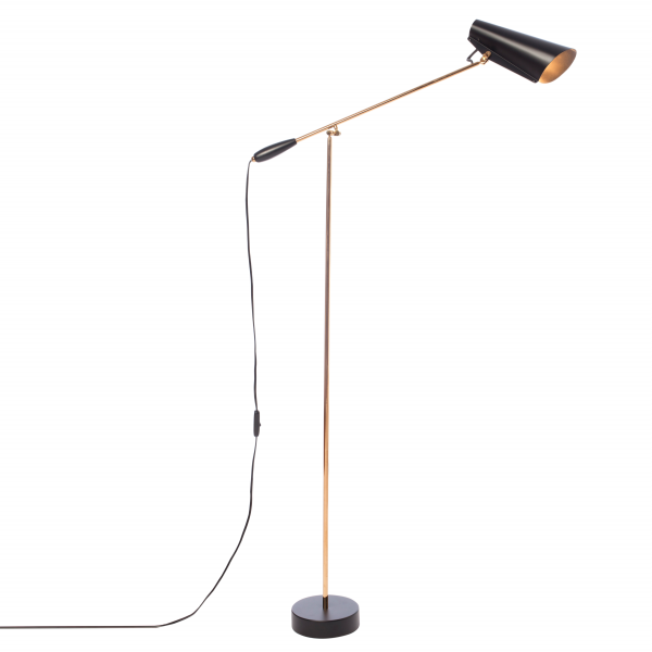 Birdy vloerlamp mat zwart