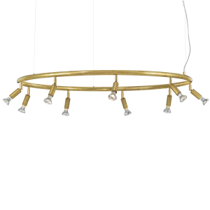 Star 9 lamp rond ruw messing