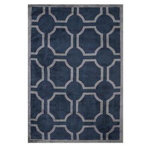 Viskos ovals vloerkleed 200 x 320 cm. midnight blue (blauw)