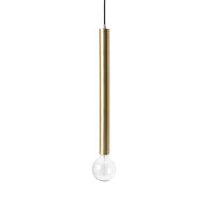 Long hanglamp messing - 45 cm.