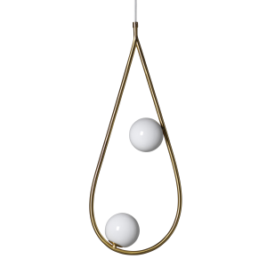 Pearls hanglamp klein messing