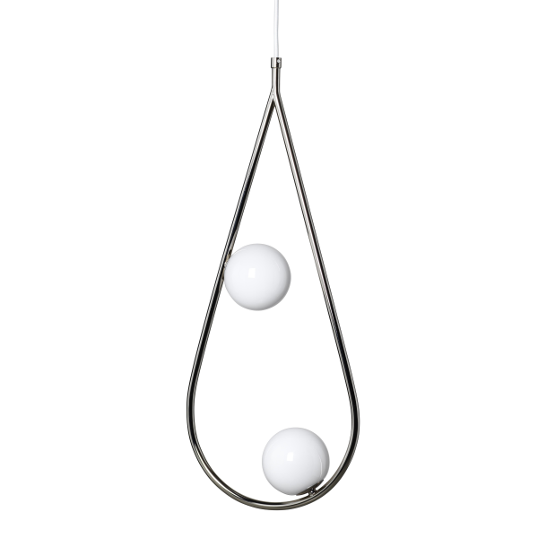 Pearls hanglamp klein nikkel