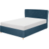 Burcot kingsize bed, blauw met contrastbiezen