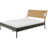 Harun kingsizebed, zwart en leer