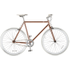 Mallow singlespeed stadsfiets, koper met witte wielen, voor fietser 163 - 175 cm