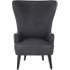 Bodil fauteuil, grijs leer