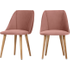 2 x Lule eetkamerstoelen, roze