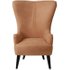 Bodil fauteuil, bruin leer