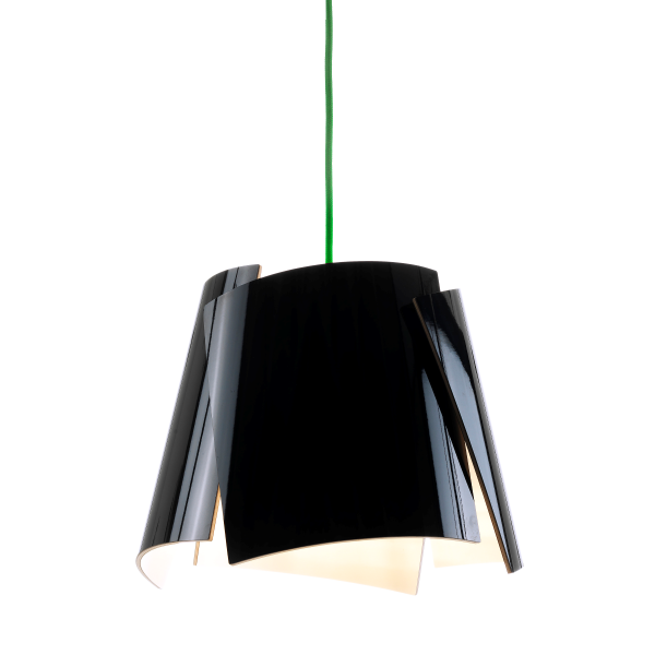 Leaf lamp zwart zwart/groen