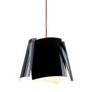 Leaf lamp zwart zwart/rood