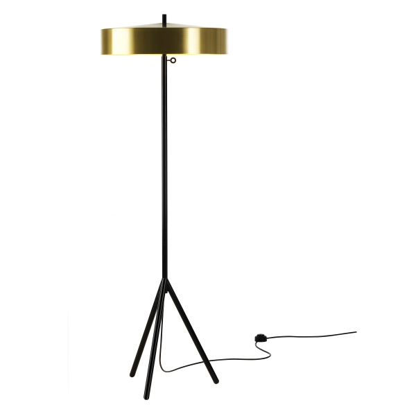 Cymbal vloerlamp messing