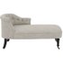 Bouji chaise longue met leuning rechts, taupe linnenmix