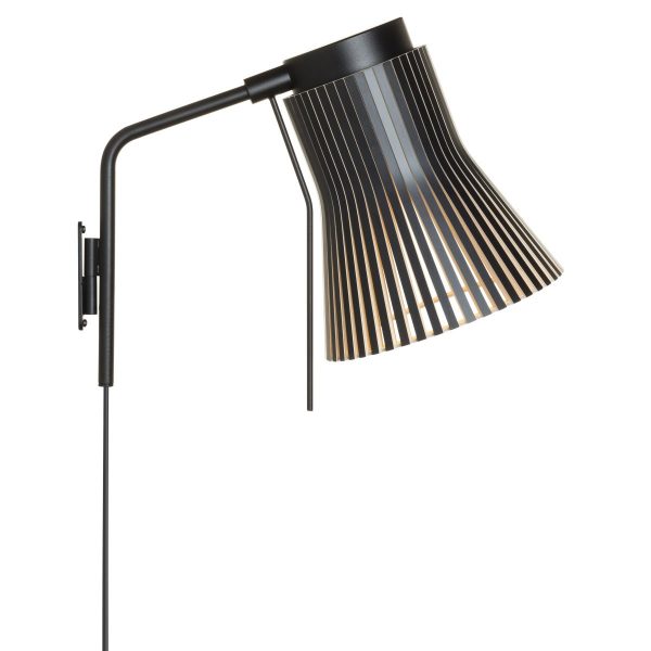 Petite 4630 wandlamp black laminated