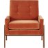 Cecil fauteuil, gebrand oranje katoenfluweel