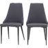 2 x Julietta eetkamerstoelen, loodgrijs