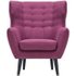 Kubrick fauteuil met gevleugelde rugleuning, pruimenpaars