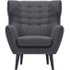 Kubrick fauteuil met gevleugelde rugleuning, antracietgrijs