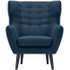 Kubrick fauteuil met gevleugelde rugleuning, marineblauw