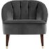 Margot fauteuil, tingrijs fluweel