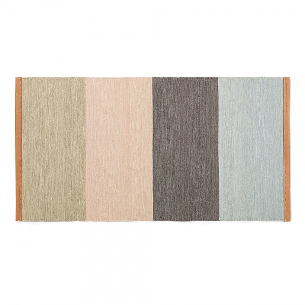 Fields vloerkleed 70 x 130 cm. beige-roze-bruin-blauw