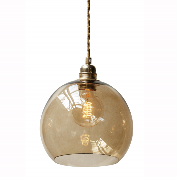 Rowan hanglamp M, Ø 22 cm. chestnut brown