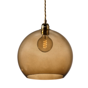 Rowan hanglamp groot, Ø 28 cm. kastanjebruin