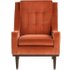 Scott fauteuil, oranjebruin fluweel