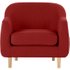 Tubby fauteuil, vuurtoren rood