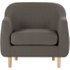 Tubby fauteuil, tingrijs