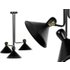 Ogilvy driekoppige hanglamp, mat zwart en messing