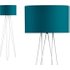 Erin staande driepootlamp, grijs en teal