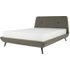 Edwin super kingsize bed 180 x 200cm, parelmoermuisgrijs