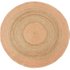 Enzo rond vloerkleed van hennep, diameter 150 cm, roze