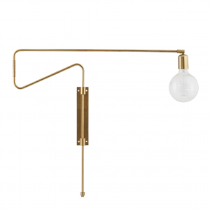 Swing wandlamp messing groot - 70 cm.