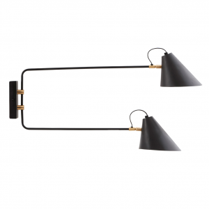 Club wandlamp dubbele arm