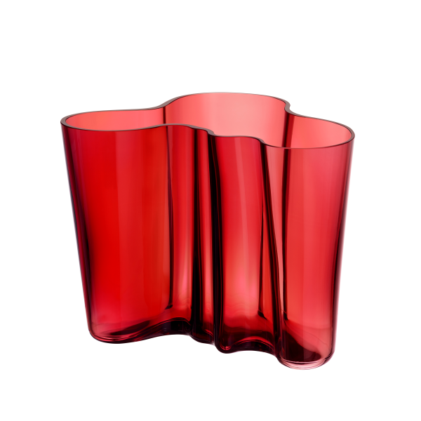 Alvar Aalto vaas cranberry 160 mm.