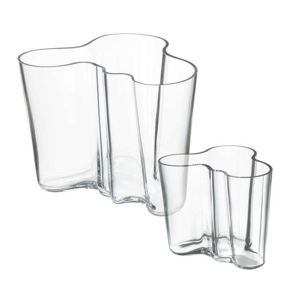 Alvar Aalto duo vaas glas, 2-pack