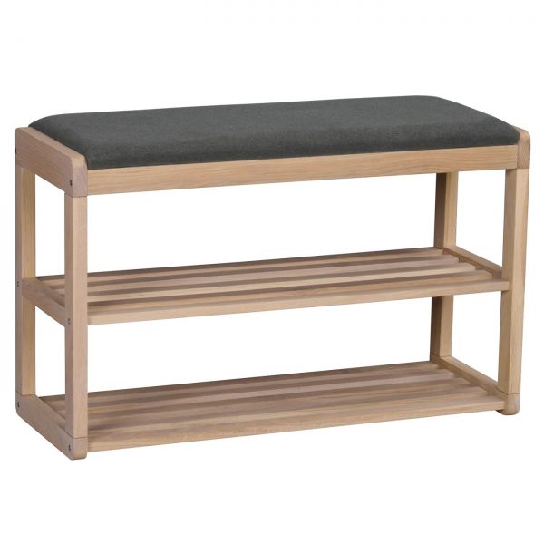 Nordiq Metro Shoe Rack - Houten schoenenrek met bankjeInitial Metro Shoe Rack | Eiken | Schoenenrek