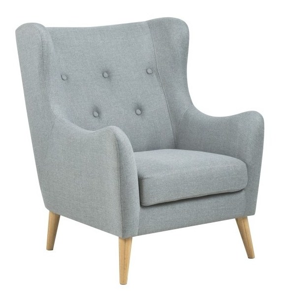 Fauteuil 'Ivar' kleur lichtgrijs