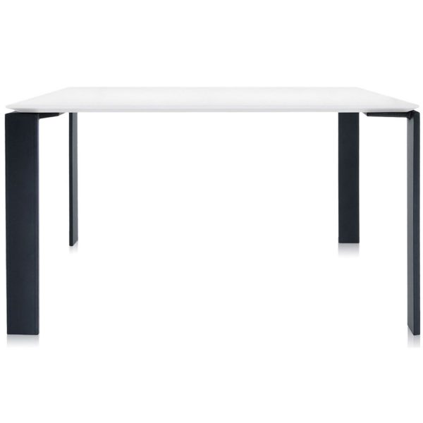 Kartell Four tafel 190 zwart-aluminium